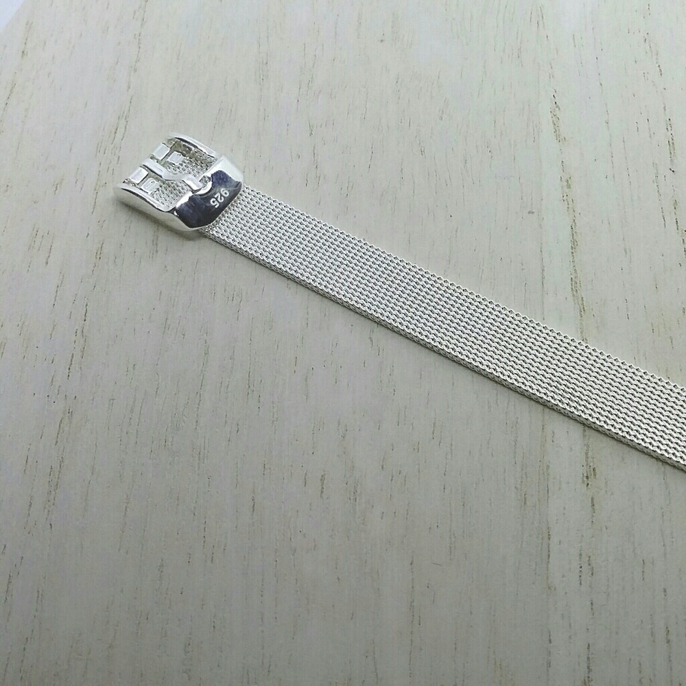 Silver belt buckle bracelet NEW - Picture 6 of 8
